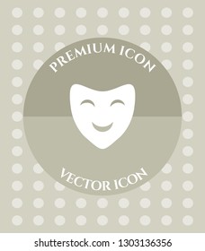 Theater Mask Icon for Web. Application, Software & Graphic Design.