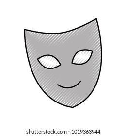 theater mask isolated icon