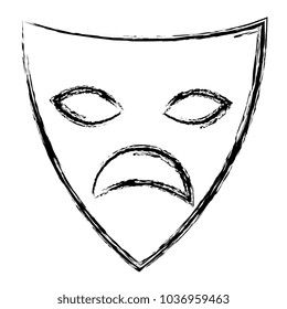 theater mask isolated icon