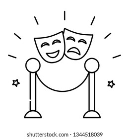 theater mask isolated icon