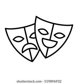theater mask isolated icon