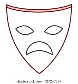 theater mask isolated icon