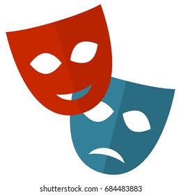 Theater Mask Vector Flat Icon