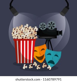 theater masks cinematographic icons