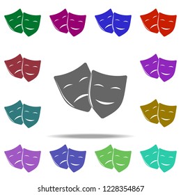 theater masks icon. Elements of Cinema and Teatr in multi color style icons. Simple icon for websites, web design, mobile app, info graphics
