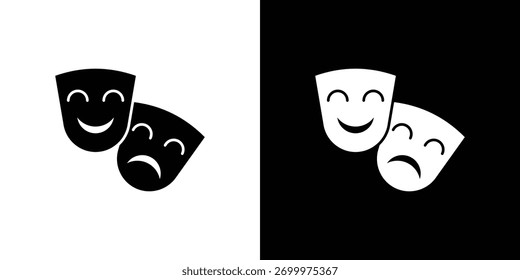 Theatermasken Symbol, Logoelemente von grafischen Designs