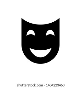 Theater masks icon vector on white background