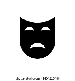 Theater masks icon vector on white background