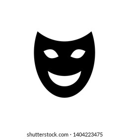 Theater masks icon vector on white background