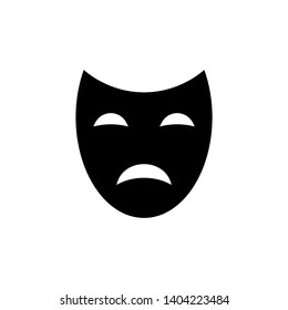 Theater masks icon vector on white background