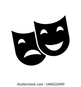 Theater masks icon vector on white background