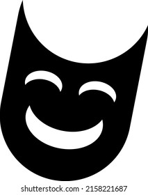 Theater masks icon vector on white background.eps
