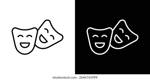 Theater masks icon vector simple element illustration editable