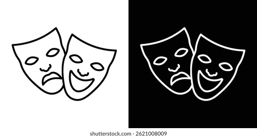 Theater masks icon vector for web, and mobile app