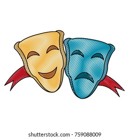 Theater masks symbol