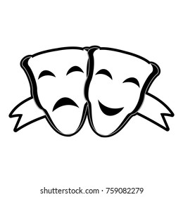 Theater Masks Symbol Icon Vector Illustration Stock Vector (Royalty ...