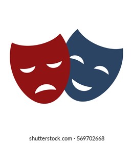 Theater masks vector.
