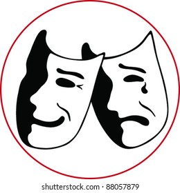 Theater masks - vector