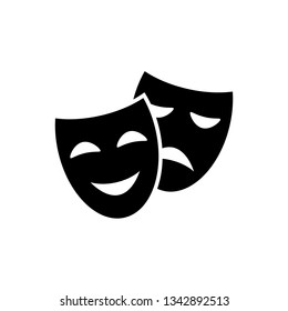 Theater masks. Vector art.