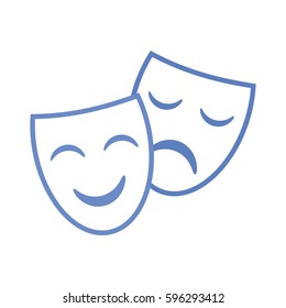 Theater masks. Vector art.