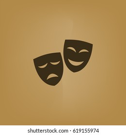 Theater Masks Vector Art Stock Vector (Royalty Free) 619155974 ...