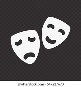 Theater masks. Vector art.