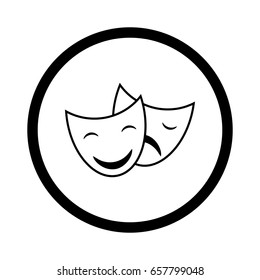 Theater masks. Vector art.
