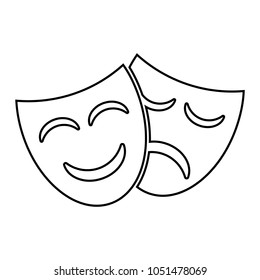 Theater masks vector icon.