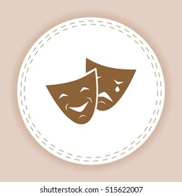 Theater masks. Vector , icon