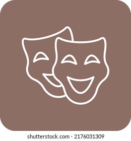Icono vector de máscaras de teatro. Se puede usar para imprimir, móviles y aplicaciones web.
