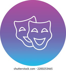 Theater Masks vector icon. Can be used for printing, mobile and web applications.
