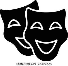 Theater Masks vector icon. Can be used for printing, mobile and web applications.