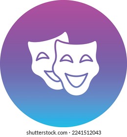 Theater Masks vector icon. Can be used for printing, mobile and web applications.