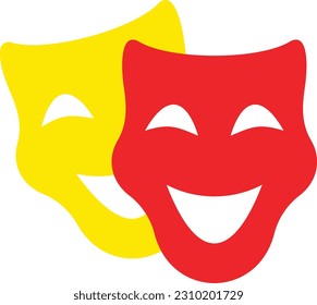 Theater Masks vector icon. Can be used for printing, mobile and web applications.
