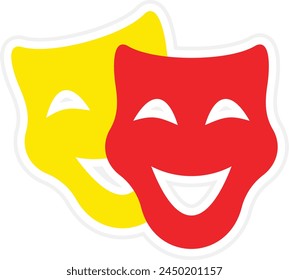 Theater Masks vector icon. Can be used for printing, mobile and web applications.