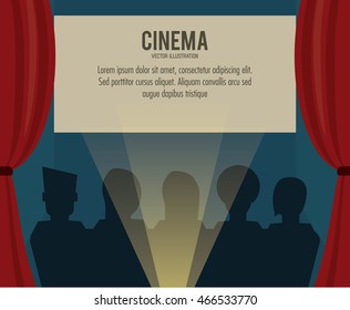 theater people movie film cinema icon. Colorfull illustration. Vector graphic