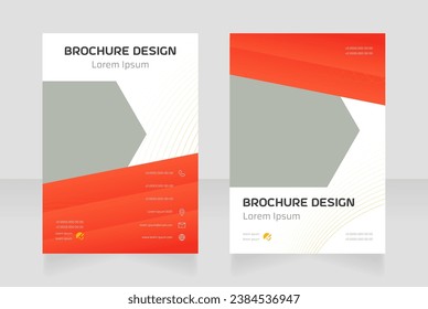 Theater performance blank brochure design. Template set with copy space for text. Premade corporate reports collection. Editable 2 paper pages. Astro Space Regular, Saira Light fonts used