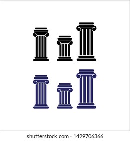 Theater pillar vector icon on white background. Theater pillar icon in modern design style.  