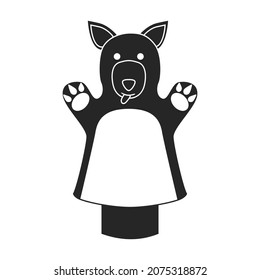 Theater puppets vector icon.Black vector icon isolated on white background theater puppets.
