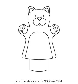 Theater puppets vector icon.Outline vector icon isolated on white background theater puppets.