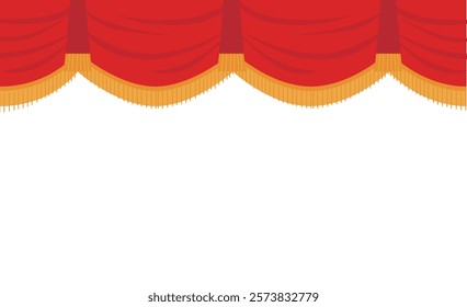 
Theater red banner illustration background frame material