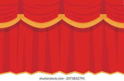 
Theater red banner illustration background frame material