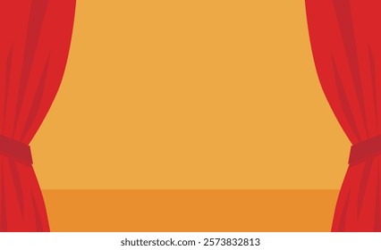 
Theater red banner illustration background frame material