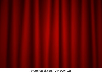 Theater red curtain.Stage element.Vector background.