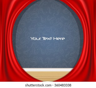 Theater with red fabric