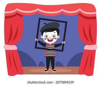 Theater Scene With Cartoon Characters