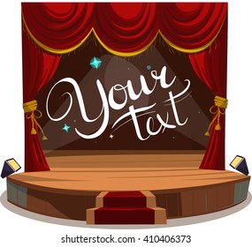 Theater scene. Vector illustration. Isolated