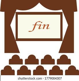 Theater with screen and seats