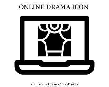 Theater search icon. Editable Theater search icon for web or mobile.