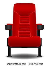 Theater Seat Isolated On White Background  Graphic Vector